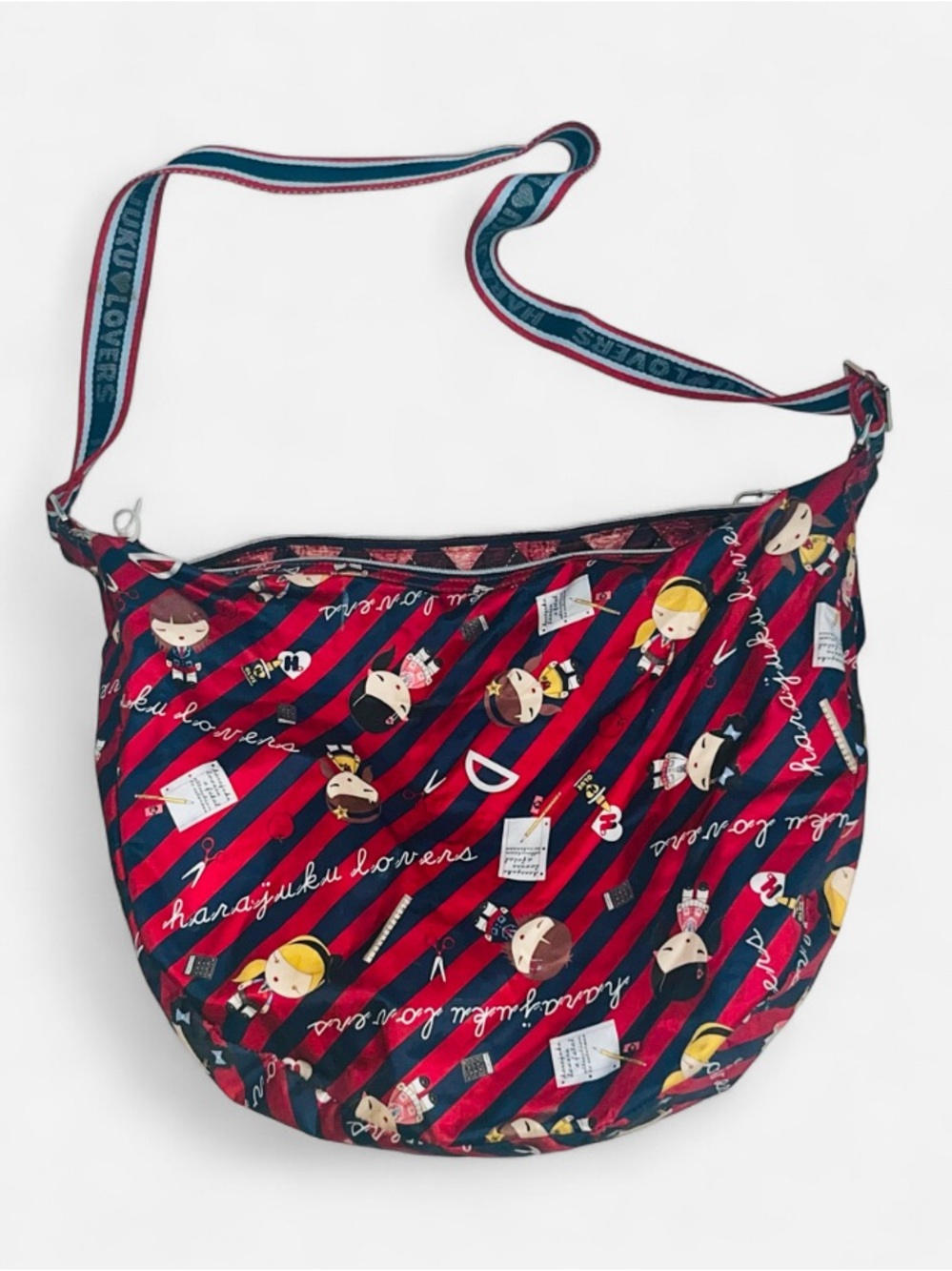 Vtg. Harajuku Nylon Crossbody Bag with Character Gwen Stefani Y2K Kawaii